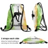 Gymnastics Green Orange Drawstring Backpack