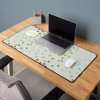 Black and Gold Glitter Dot Patterned Desk Mat Desk Mat