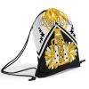 Cheerleader Cheer Yellow Black White Drawstring Backpack