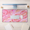Unique Pink Abstract Playful Marble Design Desk Mat Desk Mat