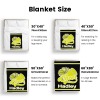 Yellow Cheers Cheerleader Flannel Blanket