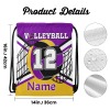 Purple Gold Black Volleyball Drawstring Backpack