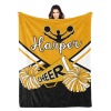 Cheerleaders Gold Black Cheer Flannel Blanket