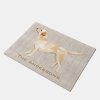 Personalized Yellow Lab Silhouette Doormat Drainage pad