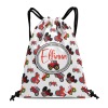 Red Tractor Truck Drawstring Backpack