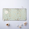 Black and Gold Glitter Dot Patterned Desk Mat Desk Mat