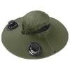 Army Green Solar Powered Fan Hat