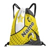 Volleyball Yellow Drawstring Backpack