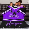 Cheerleader Cheer Purple Flannel Blanket