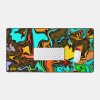 Fun Gamer Modern Abstract Distressed Colorful Desk Mat Desk Mat