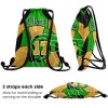 Soccer Green Gold Print Drawstring Backpack