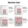 Beautiful Fowers Pink Print Flannel Blanket