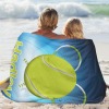 Tennis Ball Flannel Blanket