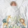 Palm Leaves Safari Animals Minky Blanket