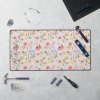 Watercolor Wildflowers Personalized Script Name Desk Mat Desk Mat