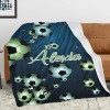 Soccer Pattern Flannel Blanket