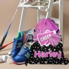 Cheer Cheerleader Rose Purple Print Drawstring Backpack