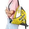 Volleyball Yellow Drawstring Backpack