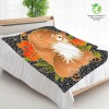BINDI MINGSIE red chow sherpa blanket Throw Blanket