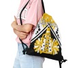 Cheerleader Cheer Yellow Black White Drawstring Backpack