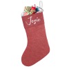 Red Print Christmas Stocking