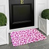 Deep Pink Leopard Print Doormat