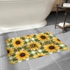 Sunflower Green Plaid Doormat