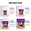 Purple Yellow Black Volleyball Flannel Blanket