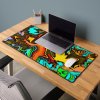 Fun Gamer Modern Abstract Distressed Colorful Desk Mat Desk Mat