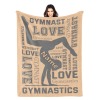 Grey Gymnastics Flannel Blanket