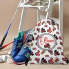 Red Tractor Truck Drawstring Backpack