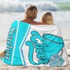 Sky Blue Cheer Cheerleader Flannel Blanket