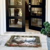 Winter Wolf Plaid Doormat