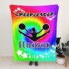 Cheerleader Cheer Colorful Tie Dye Flannel Blanket