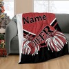 Cheer Deep Red Cheerleaders Thickened Flannel Blanket