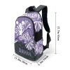 Cheerleading Purple Glitter AllOver Print Unisex Casual Backpack