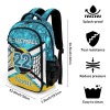 Blue Gold Volleyball Print All Over Print Children S Backpack