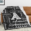 L-004-Text Black Blanket