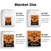Cheerleaders Orange Cheer Flannel Blanket