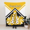 Cheerleader Cheer Yellow Black White Flannel Blanket
