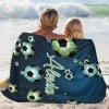 Soccer Pattern Flannel Blanket