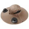 Khaki Solar Powered Fan Hat