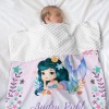 Beautiful Mermaid Tail Minky Blanket