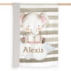 Safari Animal Elephant Minky Blanket