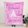 L-004-Text Pink Blanket