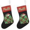 Red Green Plaid Bear Christmas Stocking