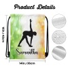 Gymnastics Green Orange Drawstring Backpack