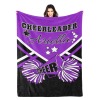 Cheerleader Purple Cheer Flannel Blanket