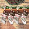 Merry Christmas Rainbow Christmas Stocking