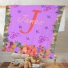 Custom Purple Baby Blanket with Floral Personalized Text - Soft and Stylish Minky Blanket